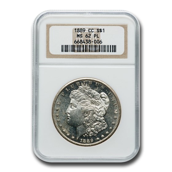 1889-CC Morgan Dollar MS-62 NGC (PL) 1889-CC Morgan Dollar MS-62 NGC (PL)